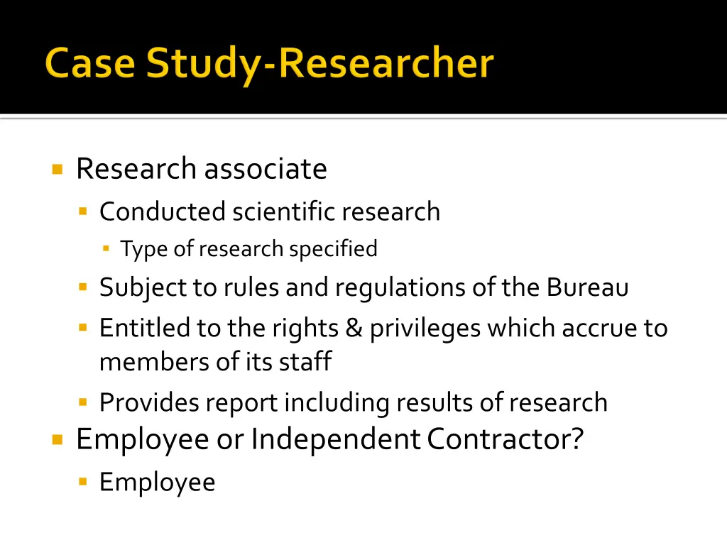 research associate conducted scientific research