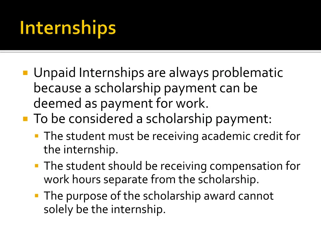unpaid internships are always problematic because