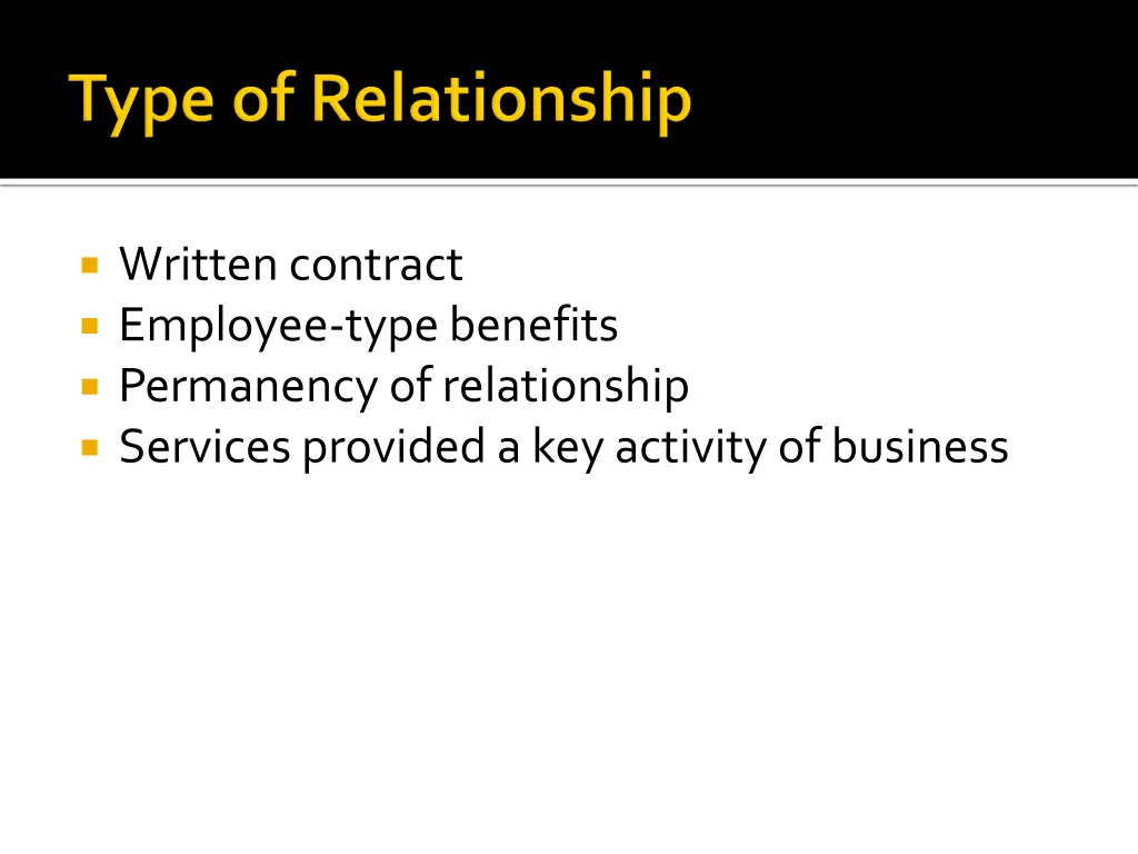 written contract employee type benefits