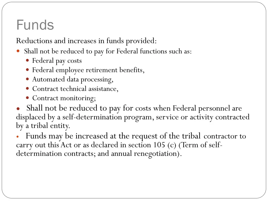 funds reductions and increases in funds provided