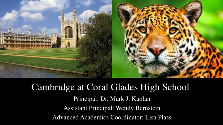 cambridge at coral glades high school principal