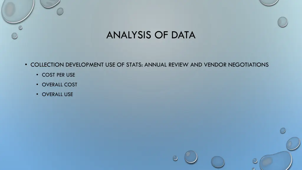 analysis of data