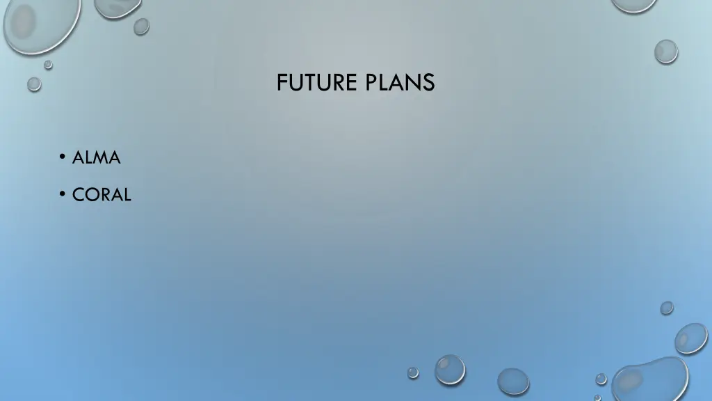 future plans