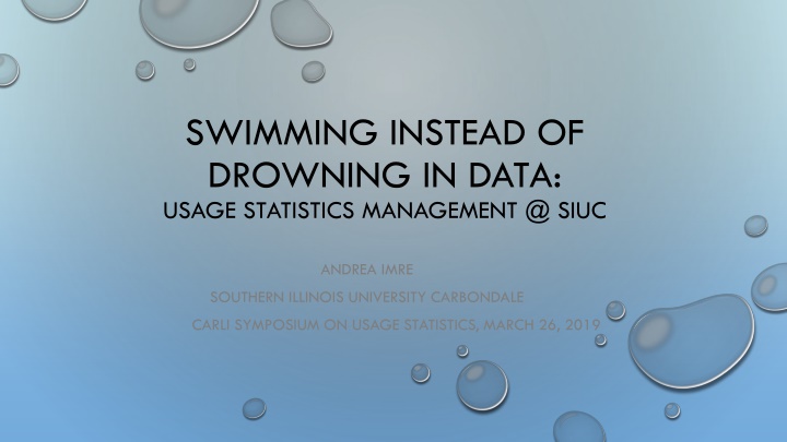 swimming instead of drowning in data usage