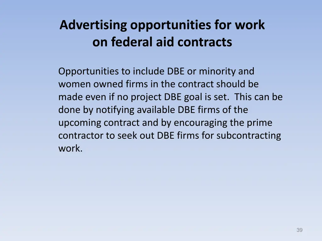 advertising opportunities for work on federal