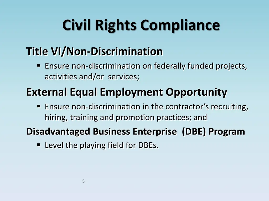 civil rights compliance