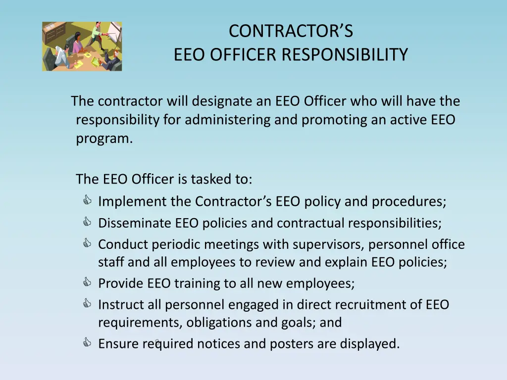contractor s eeo officer responsibility