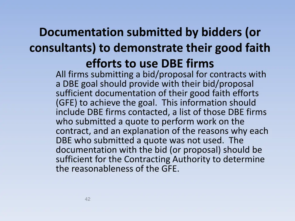 documentation submitted by bidders or consultants