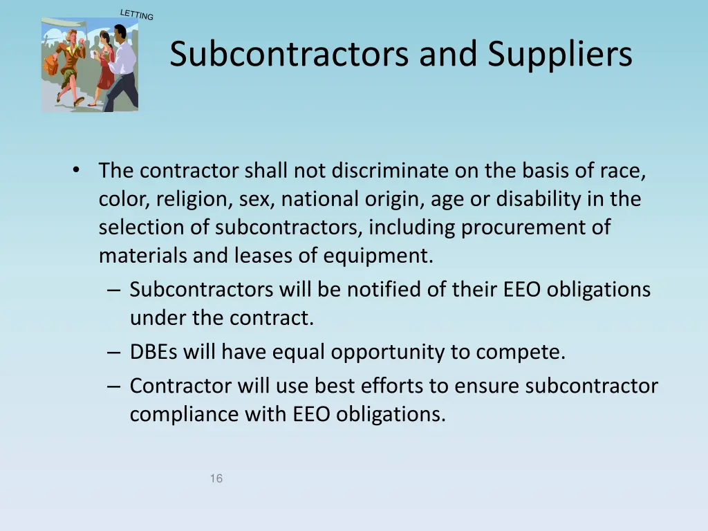 subcontractors and suppliers