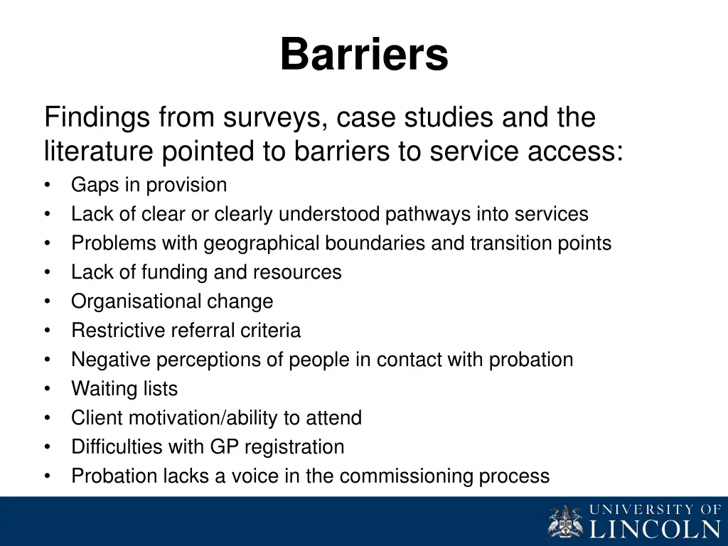 barriers