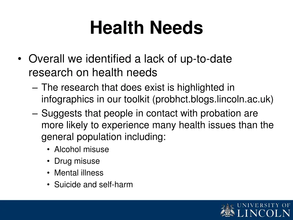 health needs
