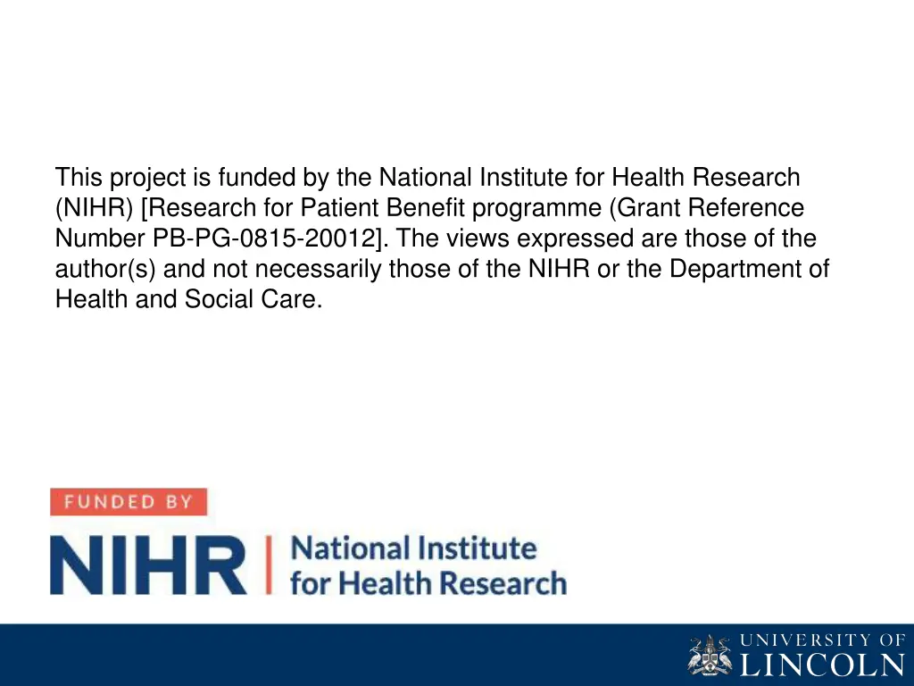 this project is funded by the national institute