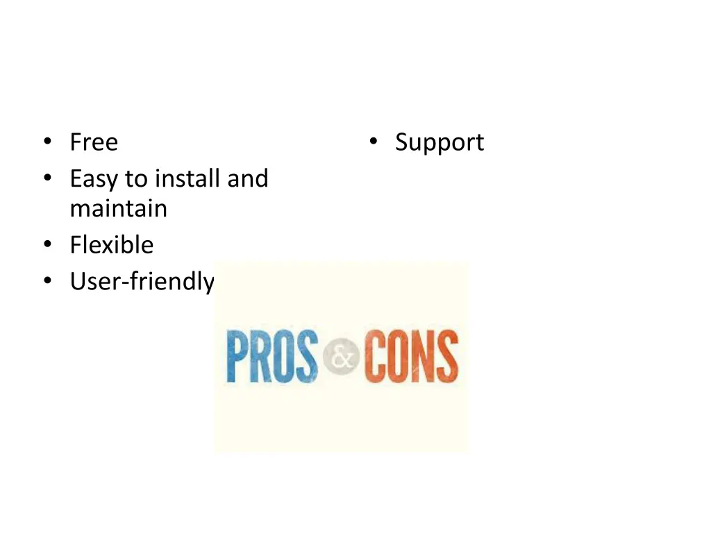 free easy to install and maintain flexible user