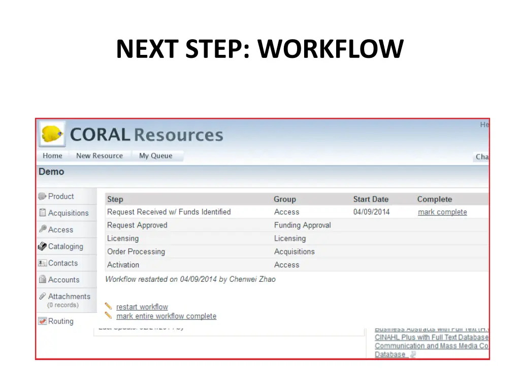 next step workflow