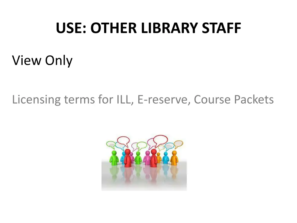 use other library staff
