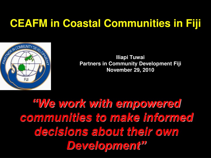 ceafm in coastal communities in fiji