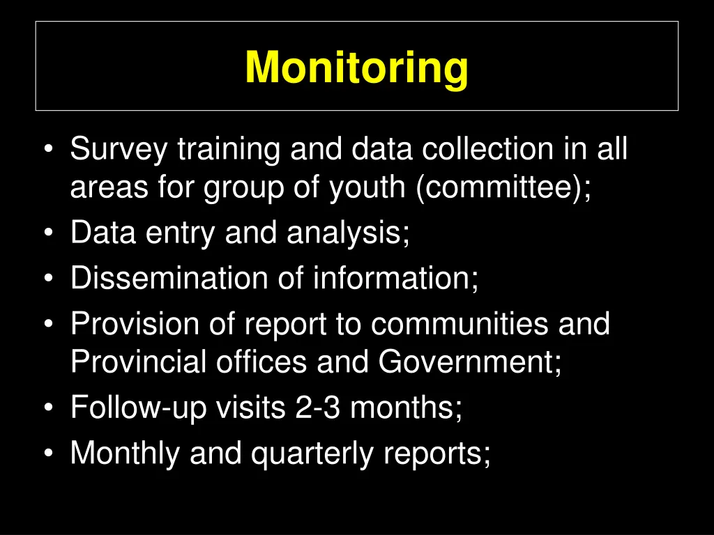 monitoring