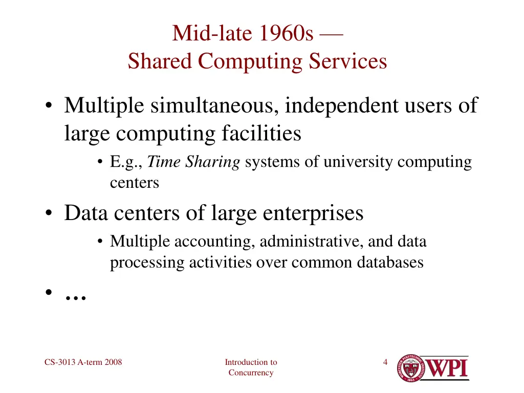mid late 1960s shared computing services