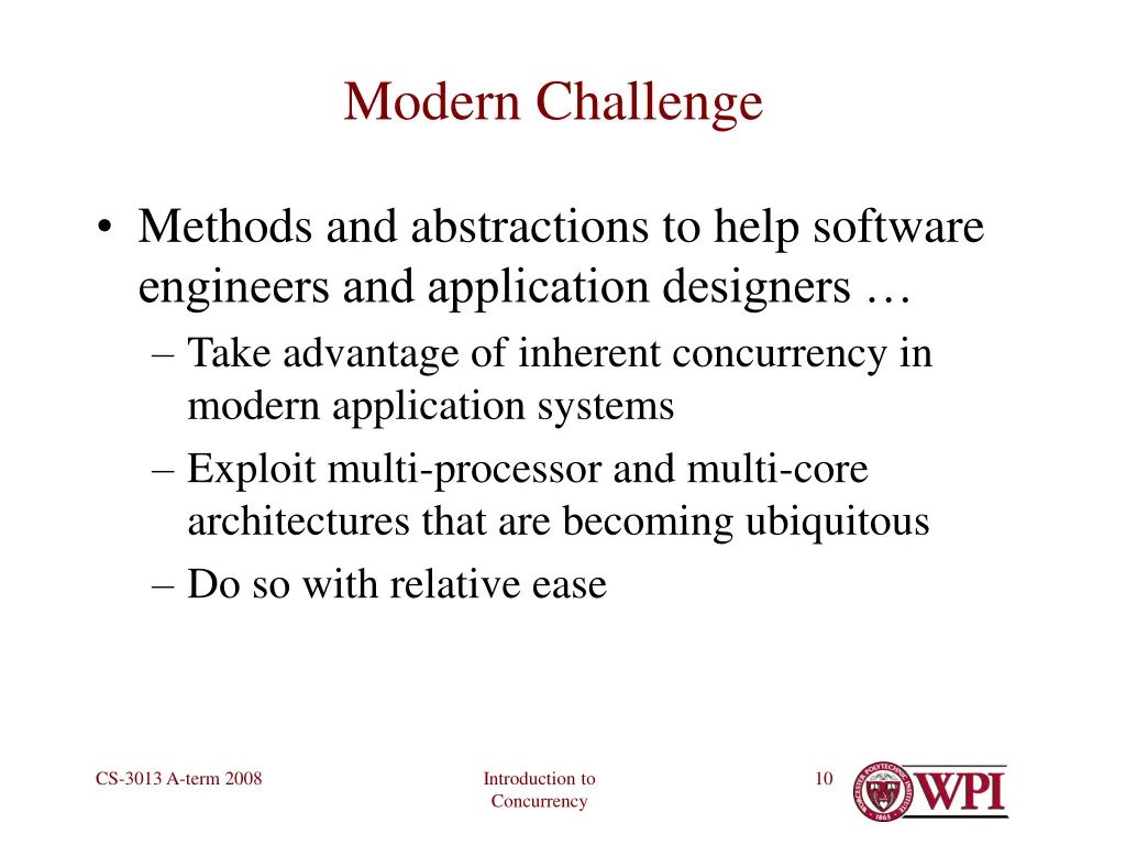 modern challenge