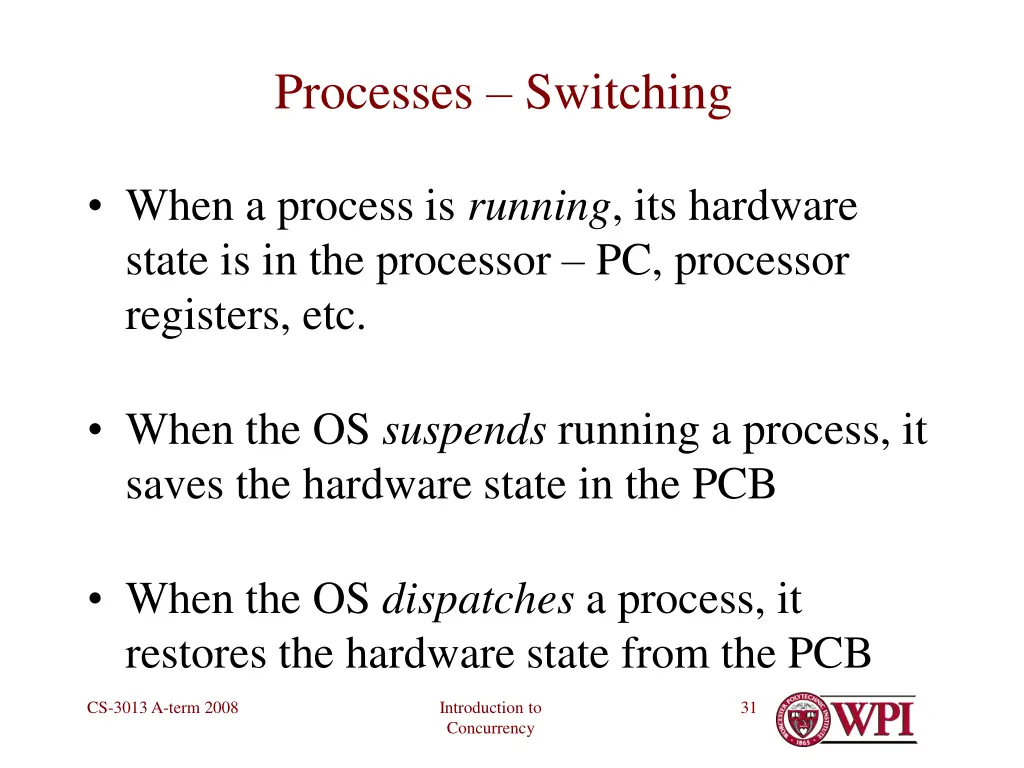 processes switching
