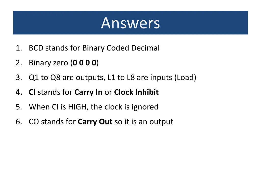 answers