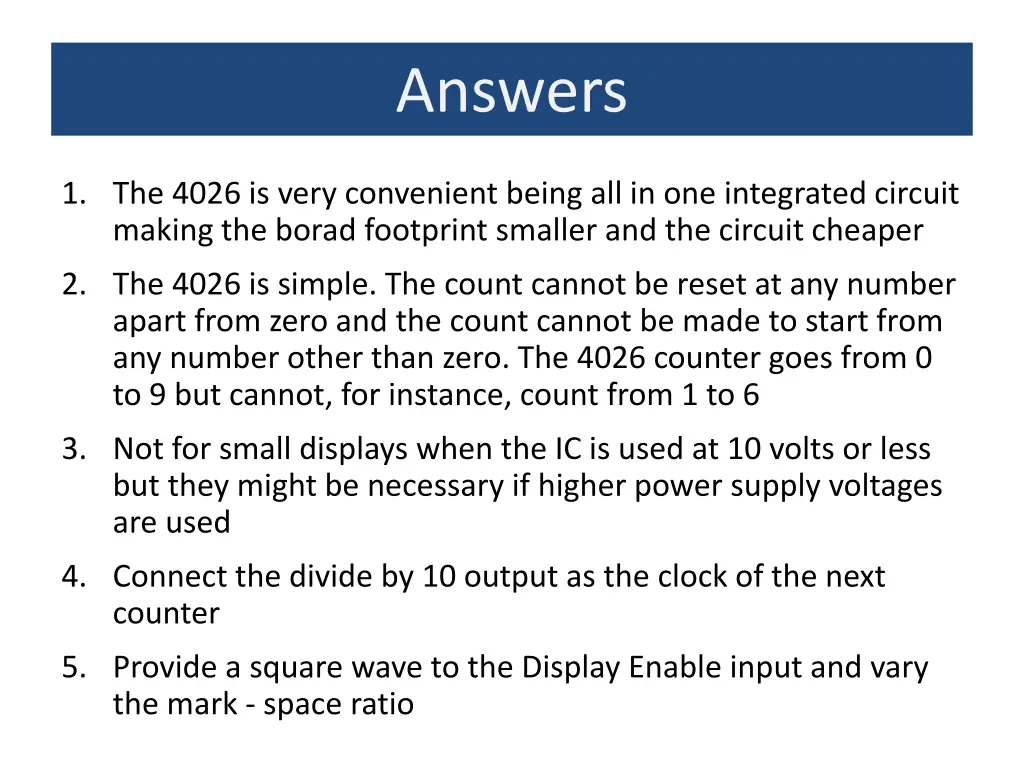 answers
