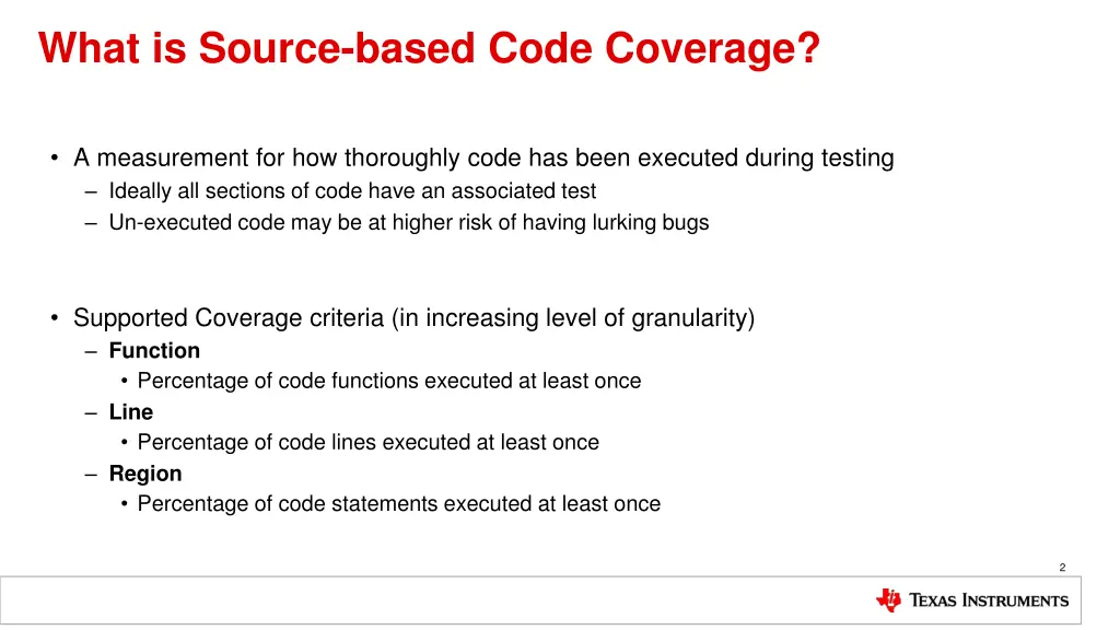 what is source based code coverage