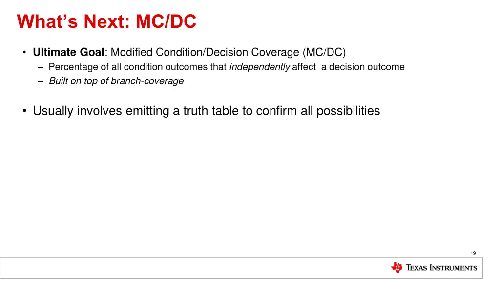 what s next mc dc