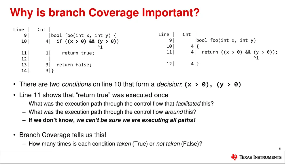 why is branch coverage important