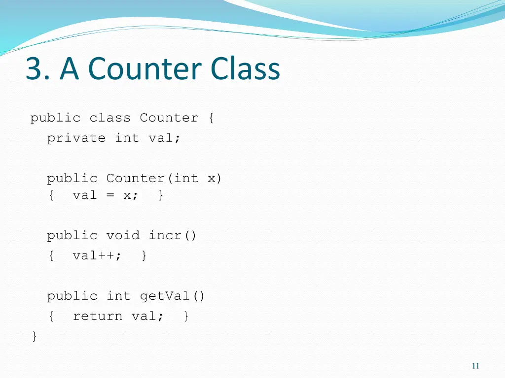 3 a counter class