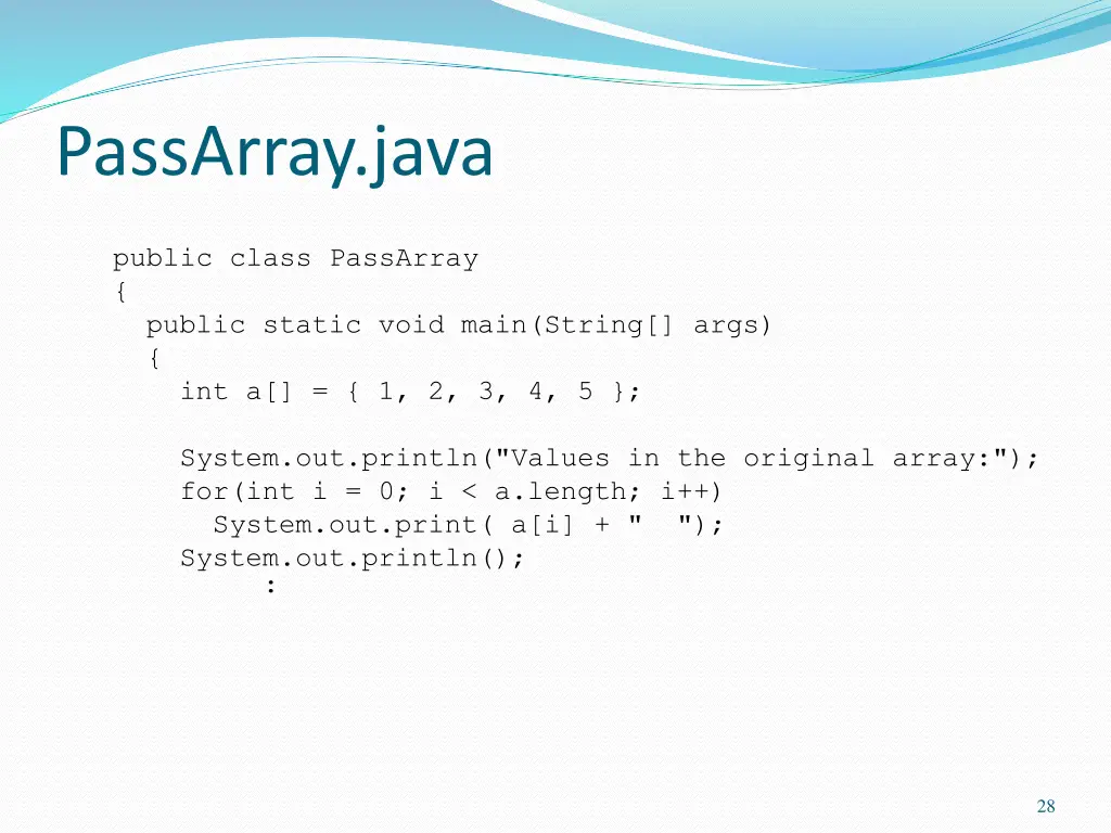 passarray java