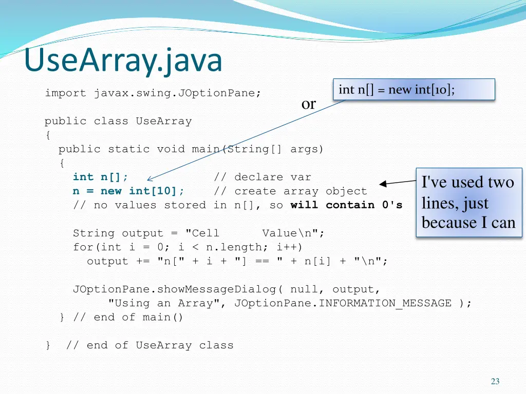 usearray java