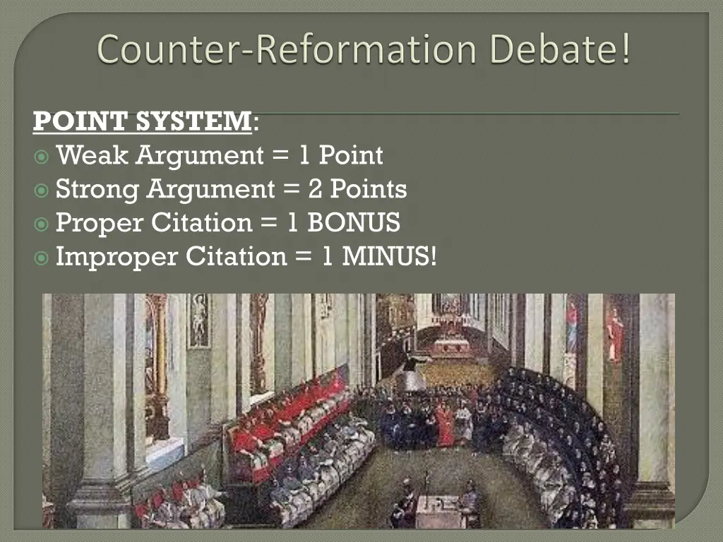 point system weak argument 1 point strong