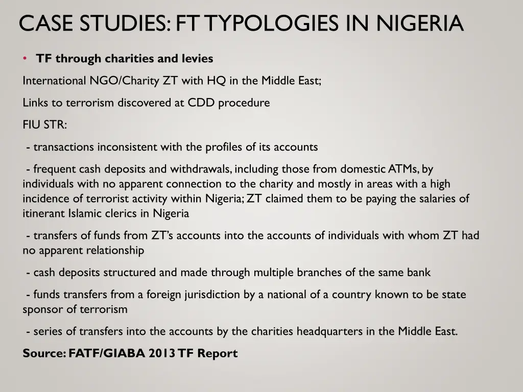 case studies ft typologies in nigeria
