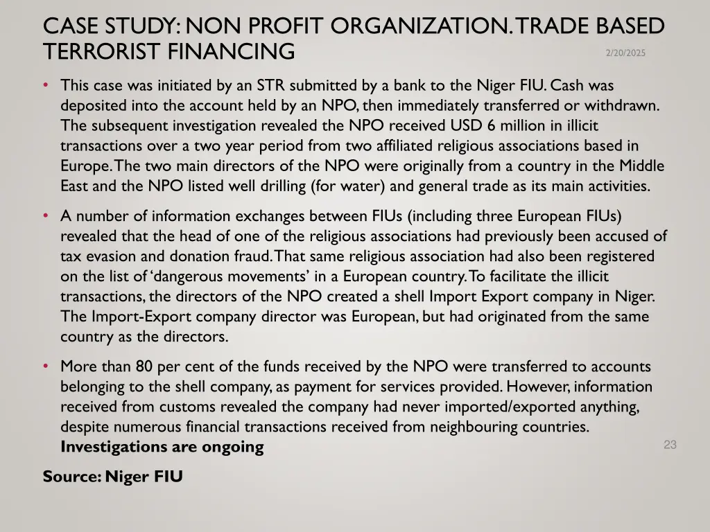 case study non profit organization trade based
