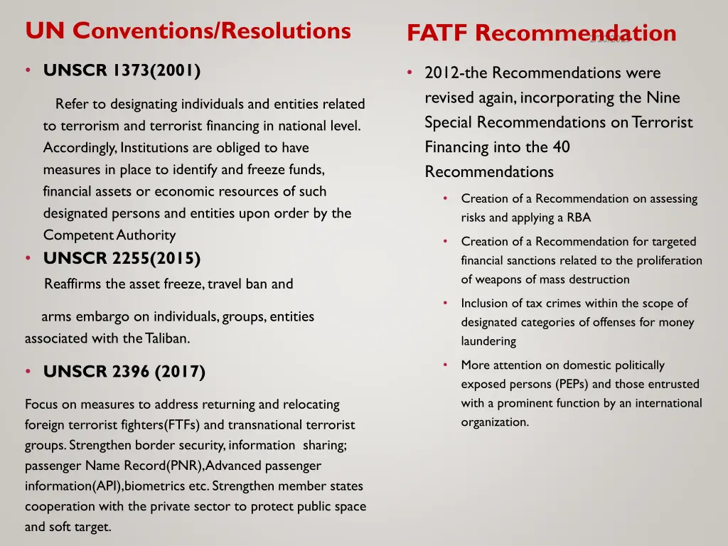 un conventions resolutions