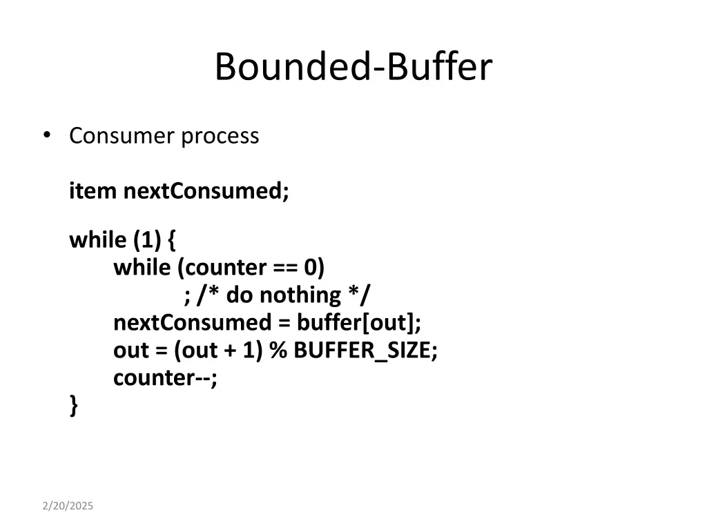 bounded buffer 2