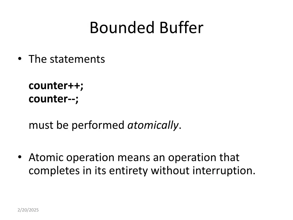 bounded buffer 3