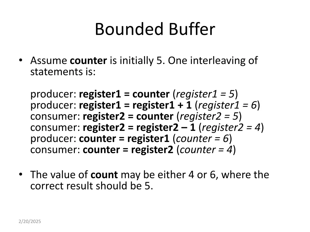 bounded buffer 6