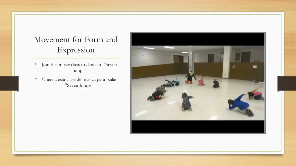 movement for form and expression
