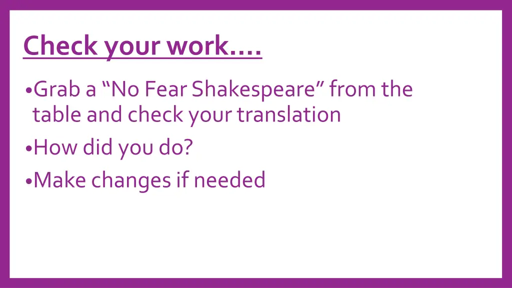 check your work