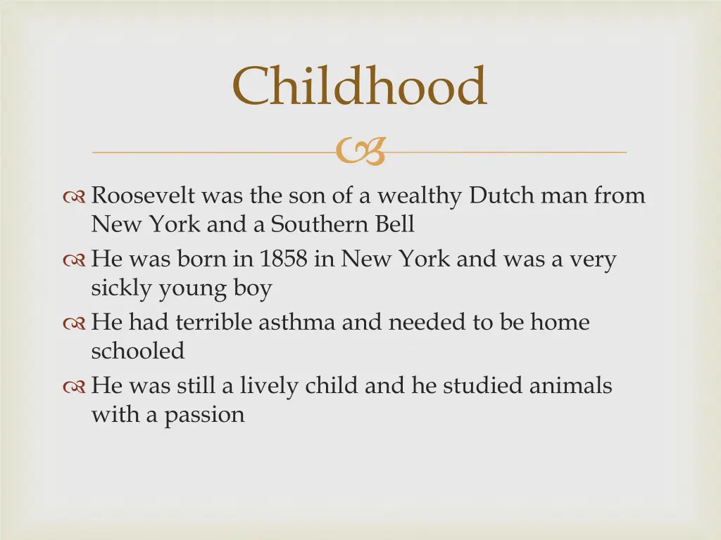 childhood