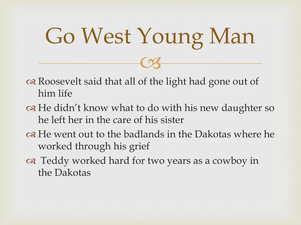 go west young man
