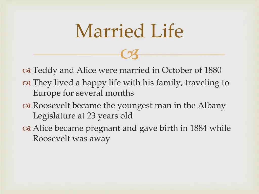 married life