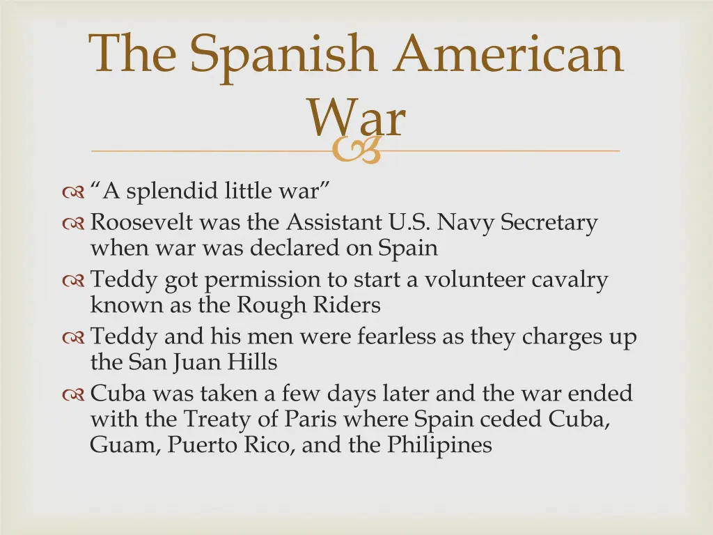 the spanish american war