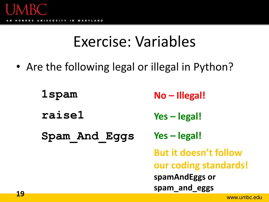 exercise variables