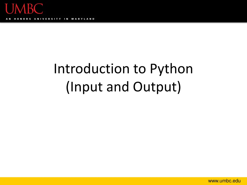 introduction to python input and output