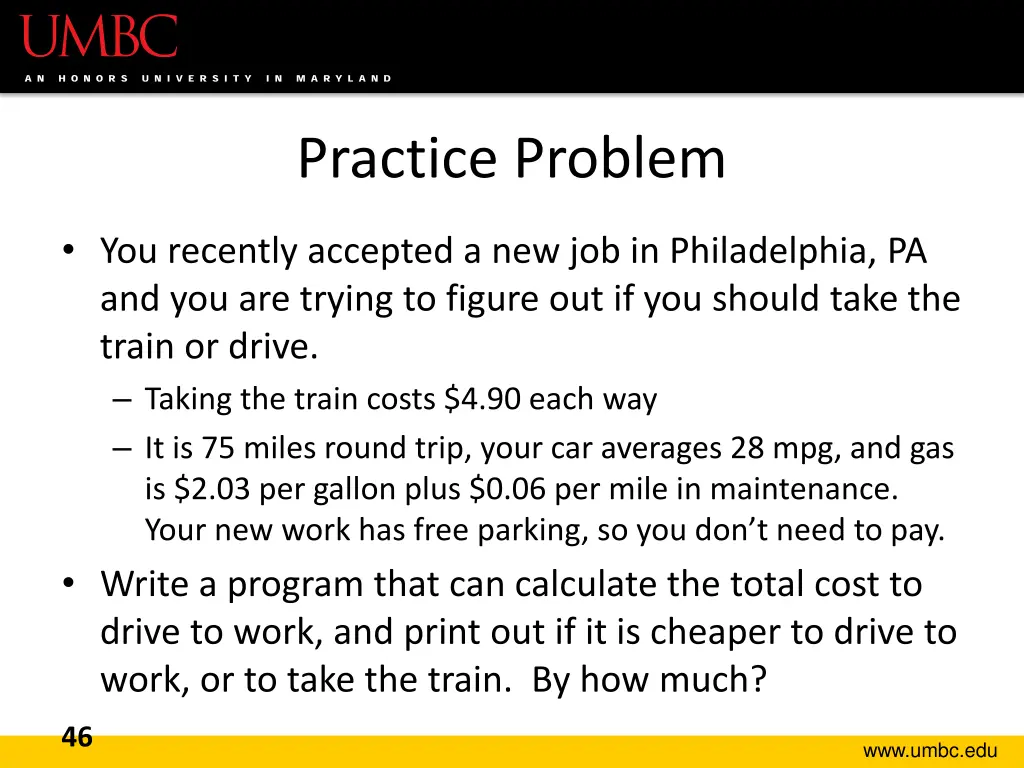 practice problem