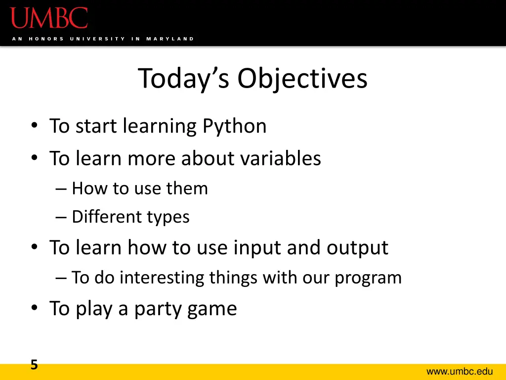 today s objectives
