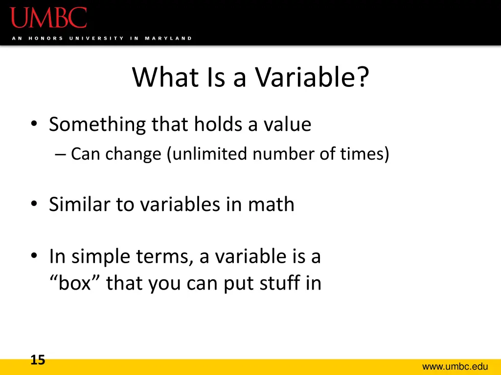 what is a variable